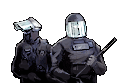 Large Police Escort